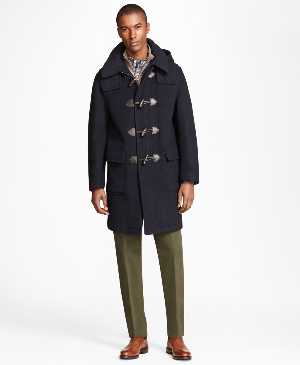 Brooks Brothers Men Classic Wool Duffle Coat