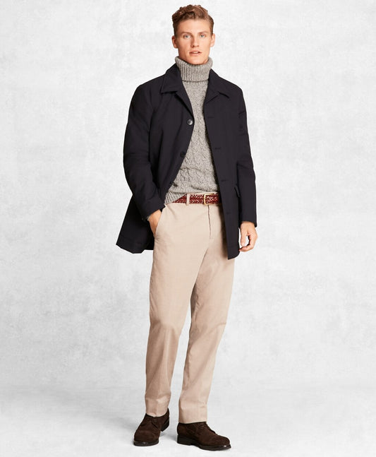 Brooks Brothers Men Golden Fleece® Wool Tech Short Trench Coat