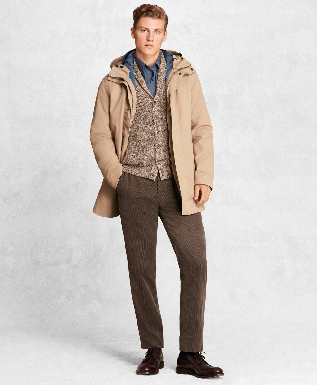Brooks Brothers Men Golden Fleece® 2-in-1 Twill Parka