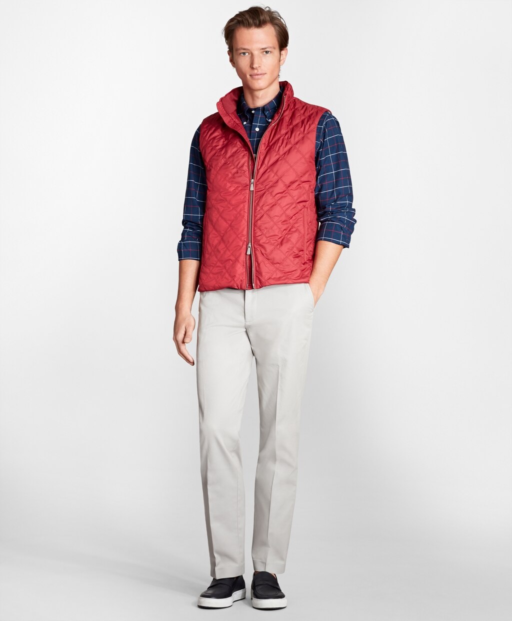 Brooks Brothers Men Diamond Quilted Vest