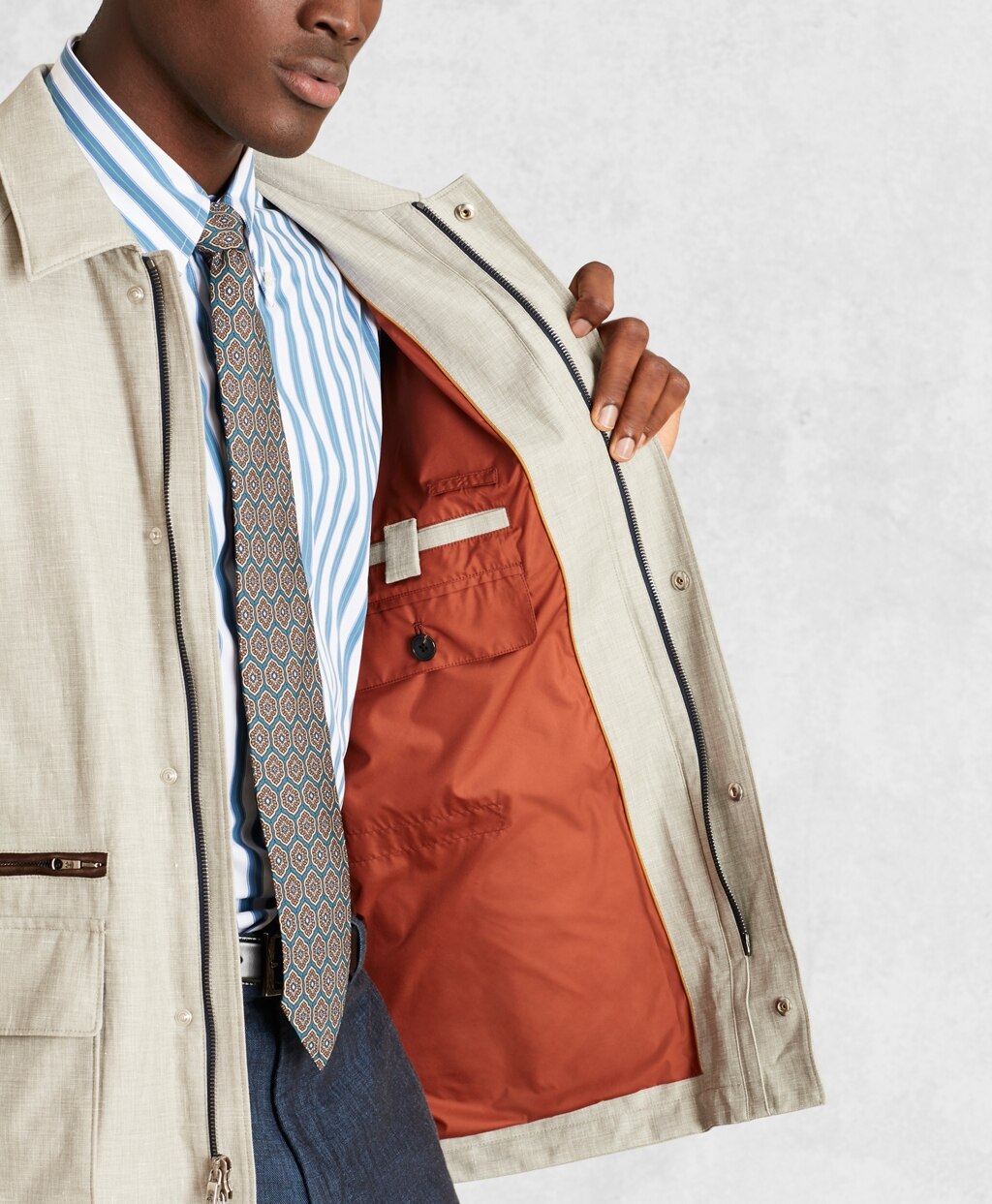 Brooks Brothers Men Golden Fleece® Linen-Blend Twill Jacket