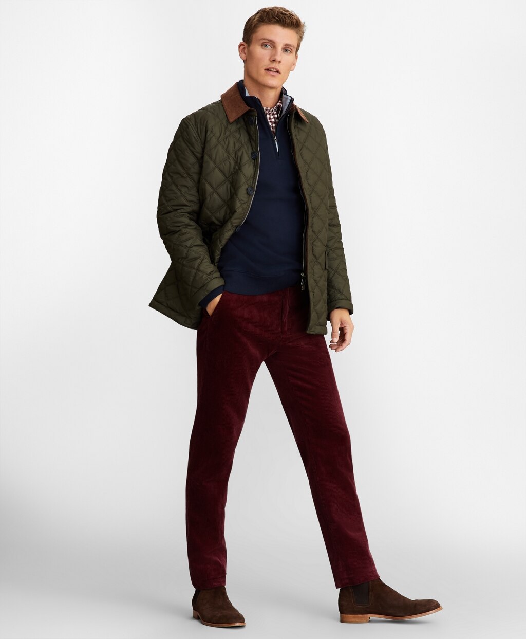 Brooks Brothers Men Diamond Quilted Jacket