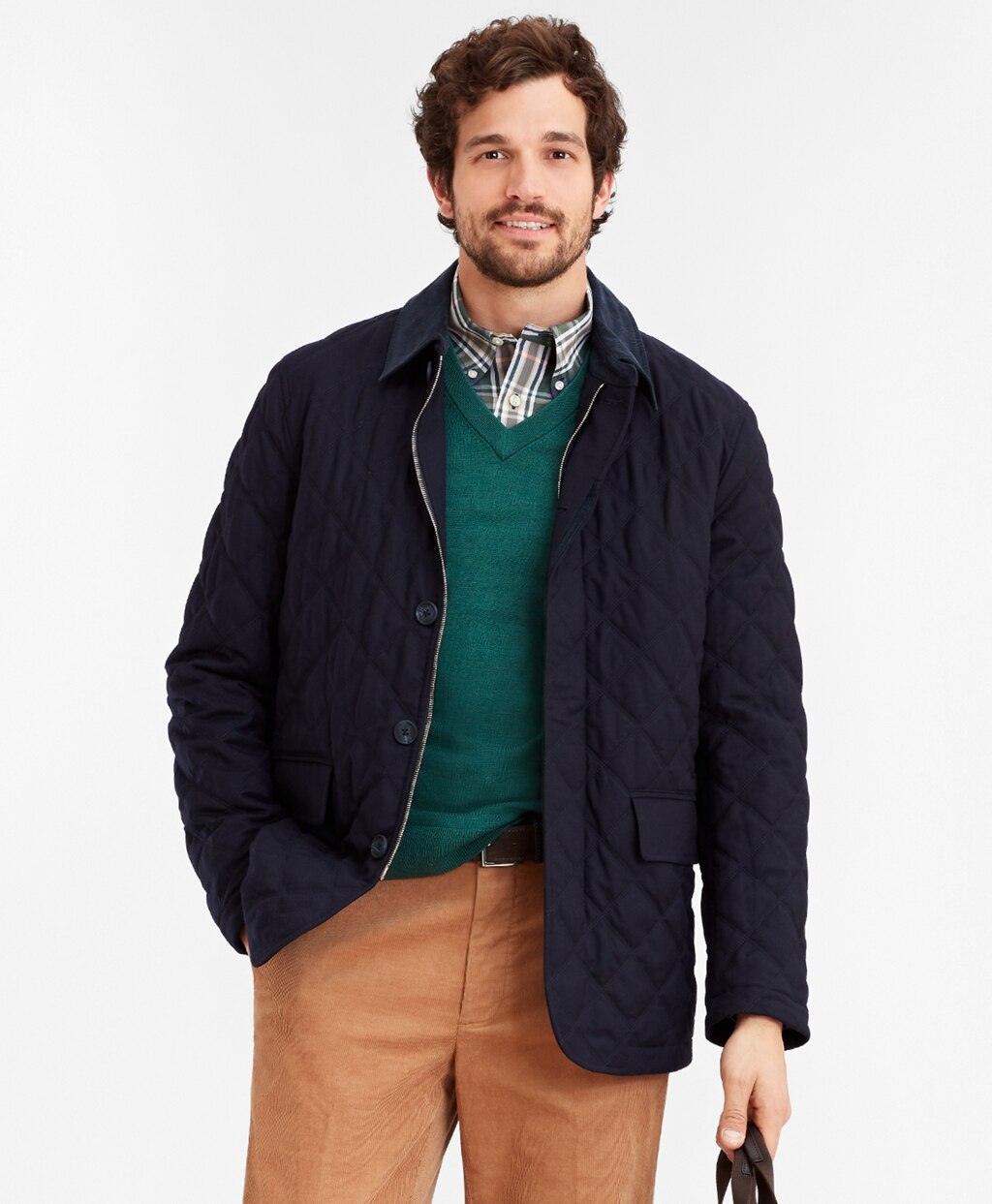 Brooks Brothers Men Wool Quilted Jacket