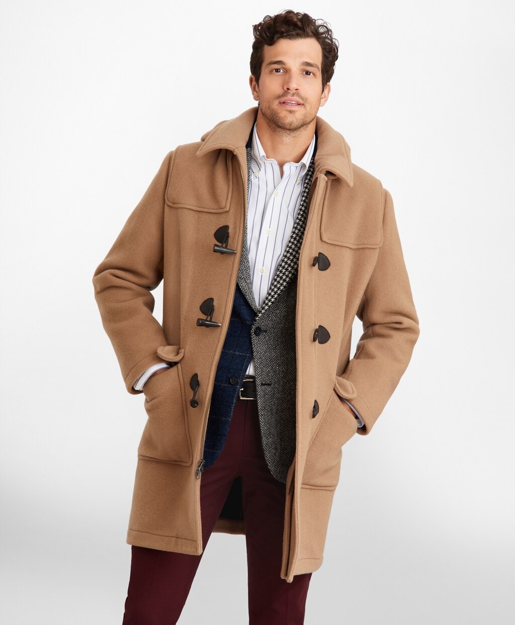 Brooks Brothers Men Wool Duffle Coat