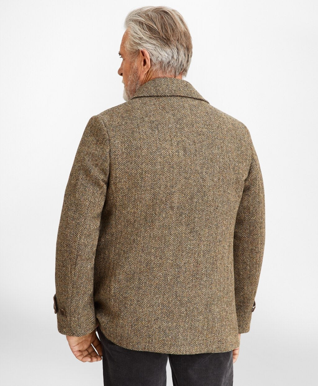 Brooks Brothers Men Harris Tweed Walking Coat