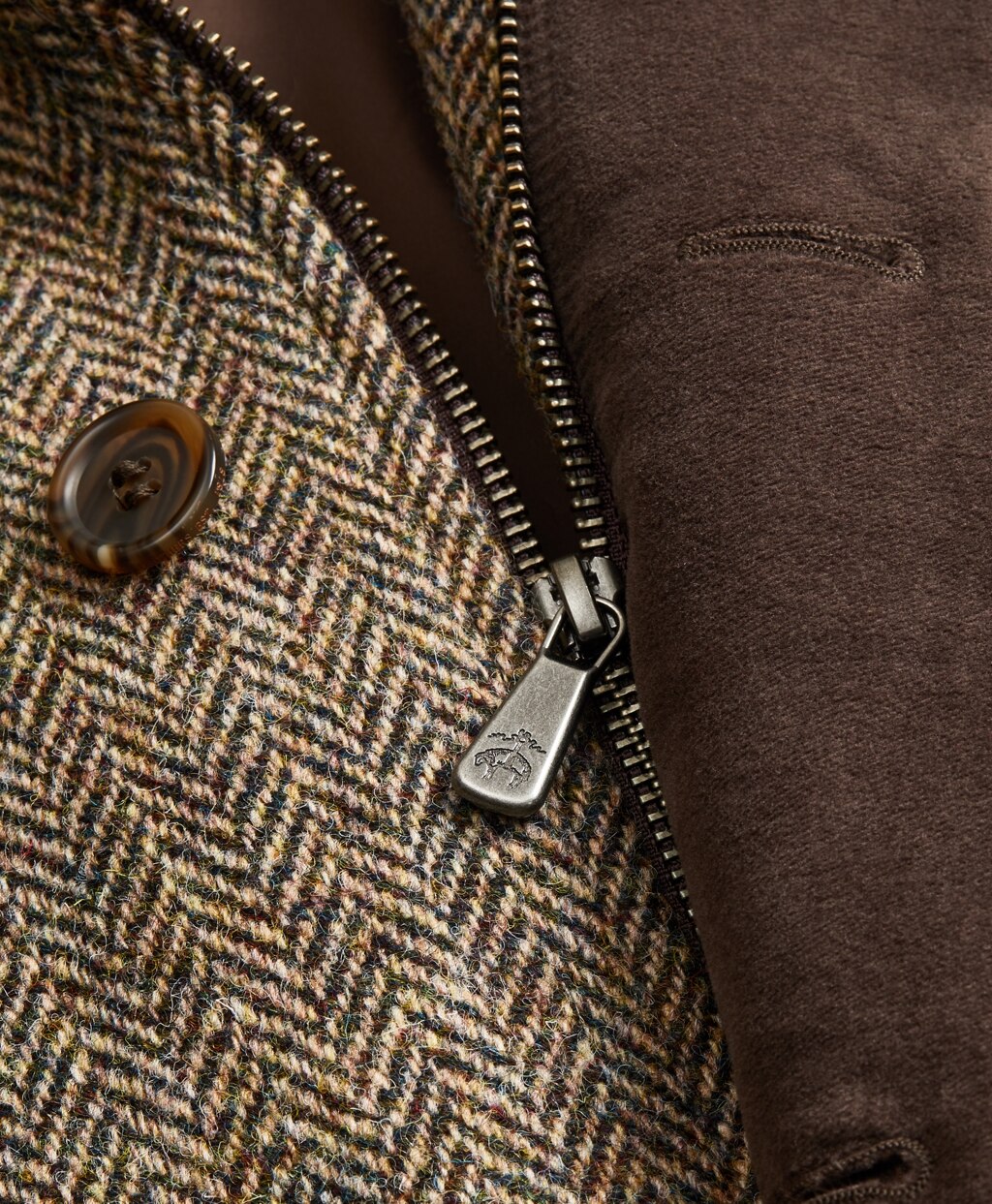 Brooks Brothers Men Harris Tweed Walking Coat