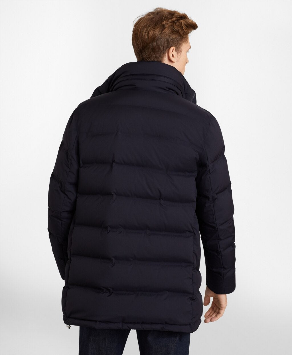 Brooks Brothers Men Quilted Down Long Puffer Coat