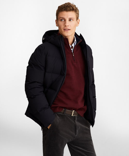 Brooks Brothers Men Quilted Down Puffer Coat