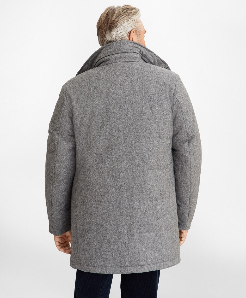 Brooks Brothers Men Flannel Puffer Coat