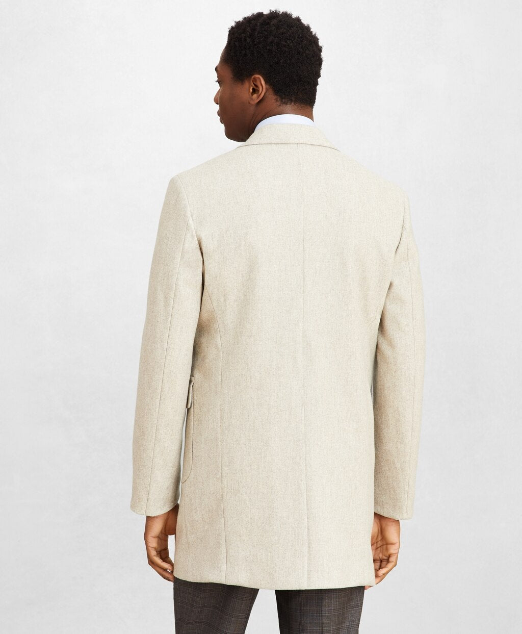 Brooks Brothers Men Golden Fleece® Double-Weave Wool Topcoat