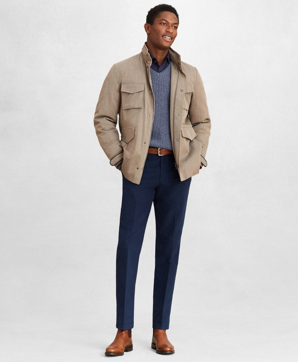 Brooks Brothers Men Golden Fleece® Four-Pocket Field Jacket