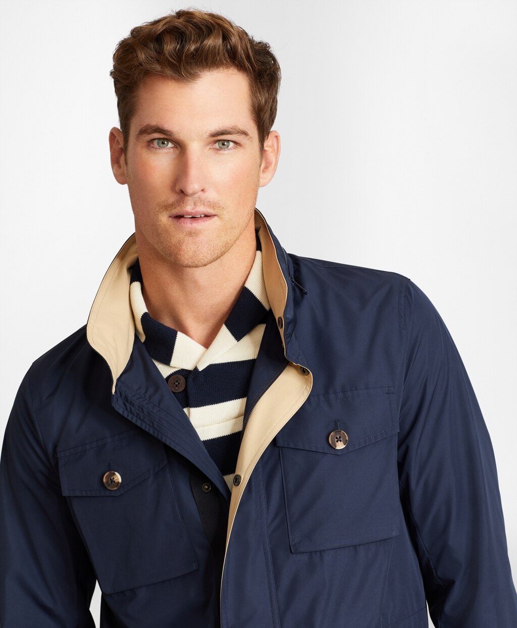 Brooks Brothers Men Water-Repellent Packable Field Jacket