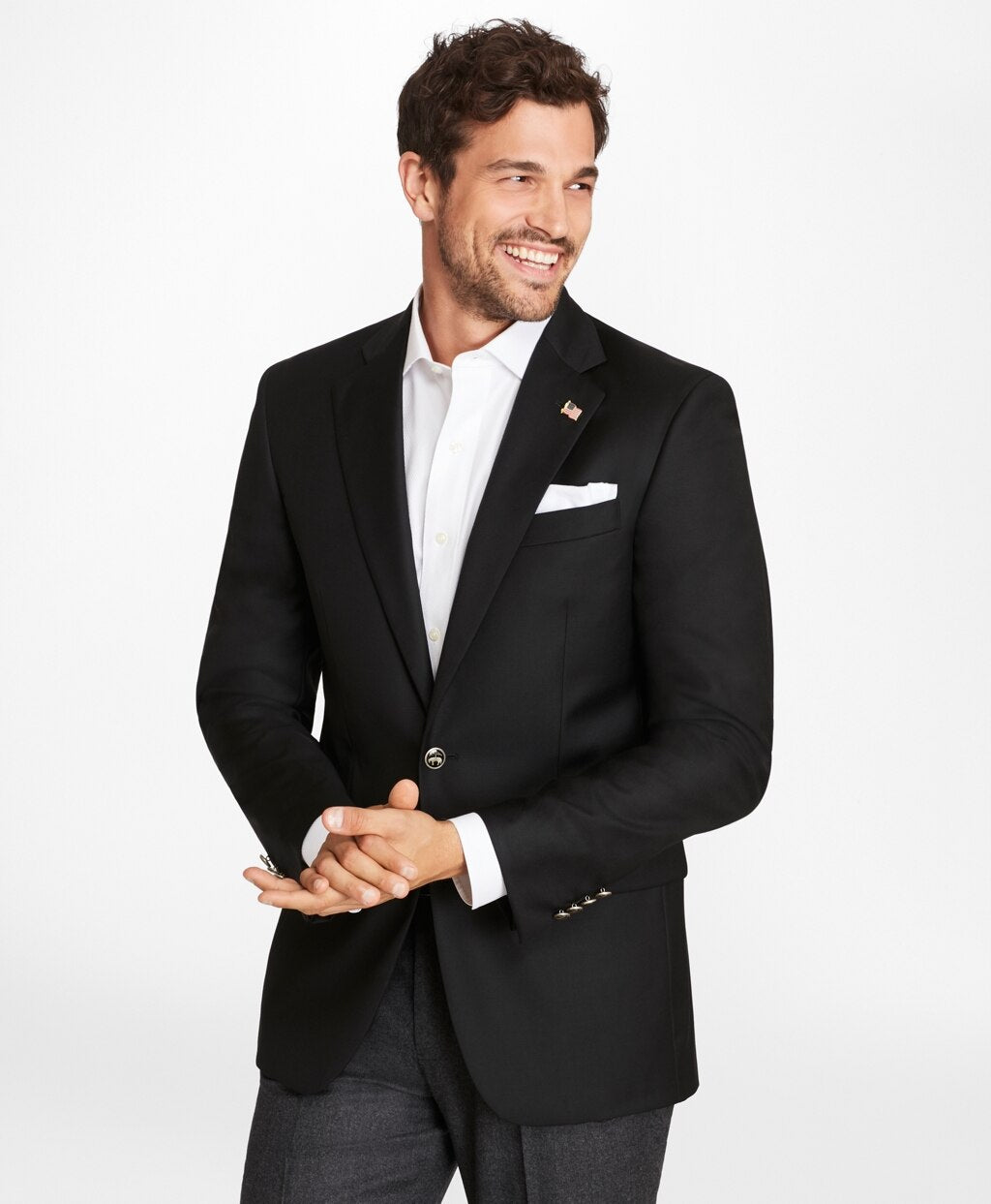 Brooks Brothers Men Country Club Madison Fit Saxxon™ Wool Two-Button Blazer