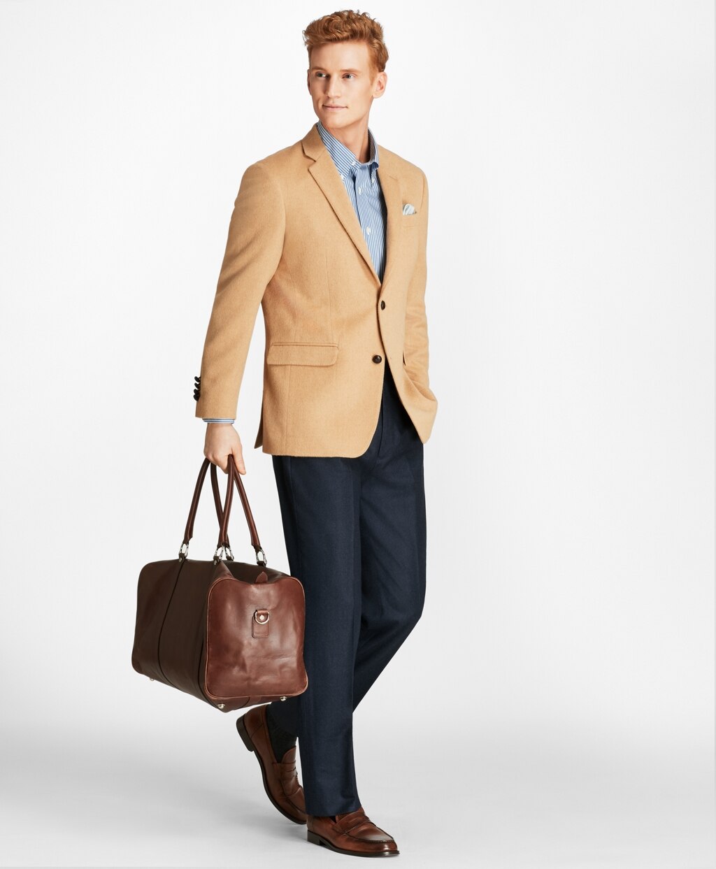 Brooks Brothers Men Milano Fit Camel Hair Sport Coat