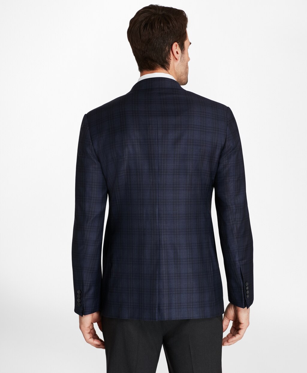 Brooks Brothers Men Regent Fit Blue Plaid with Deco Sport Coat