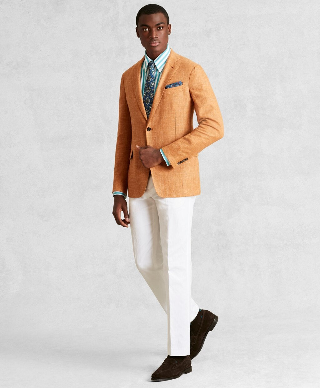 Brooks Brothers Men Golden Fleece® Wool-Blend Basketweave Sport Coat