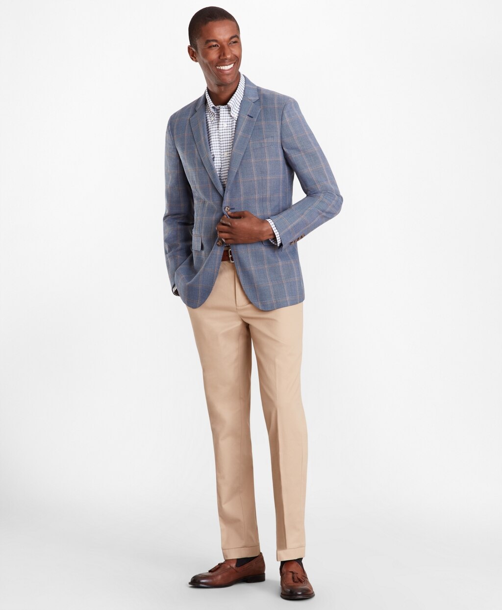 Brooks Brothers Men Milano Fit Multi-Plaid Sport Coat