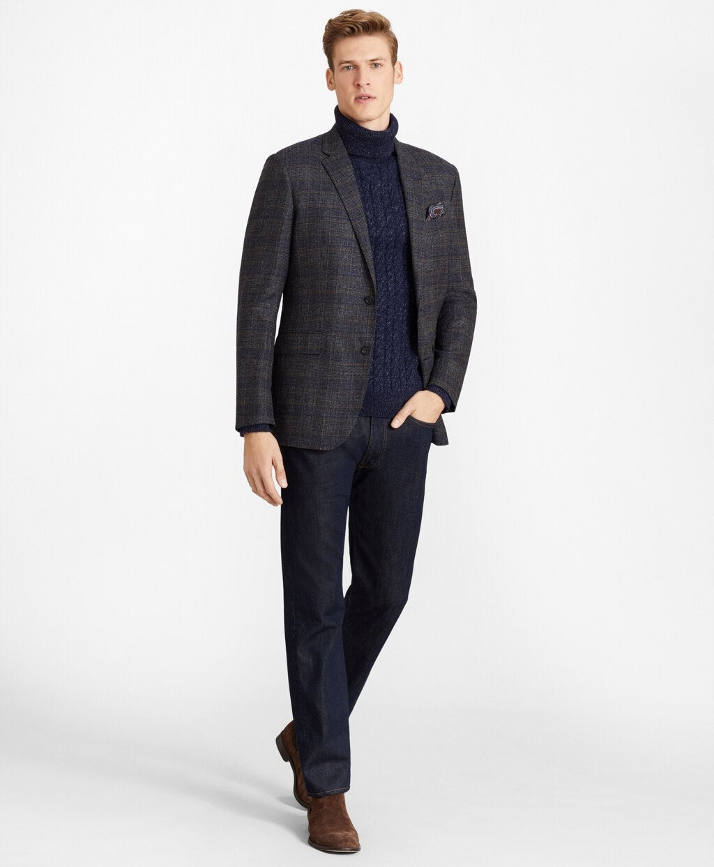 Brooks Brothers Men Milano Fit Check Sport Coat