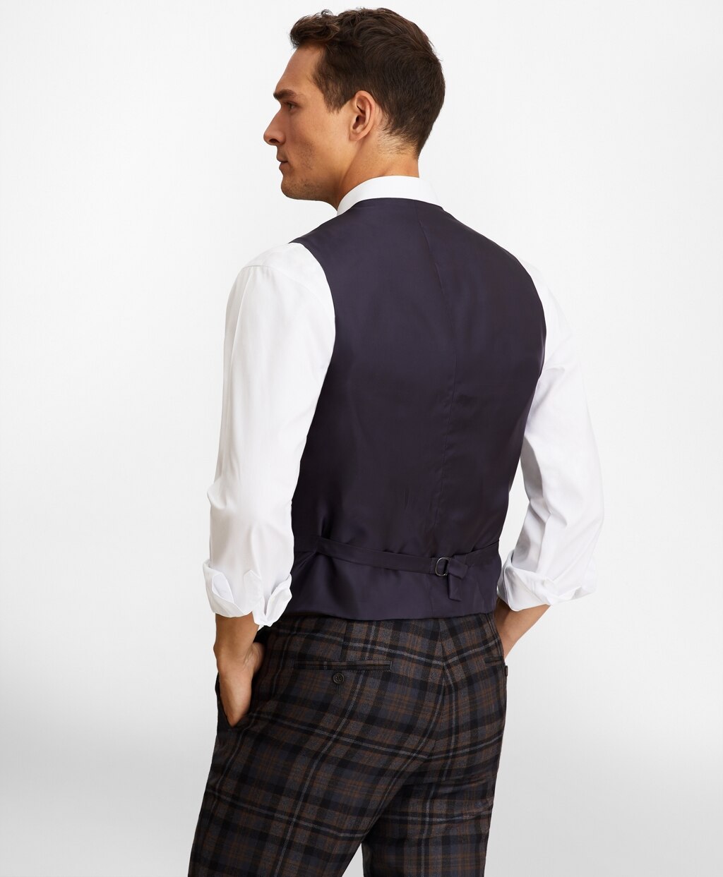 Brooks Brothers Men Five-Button Flannel Vest