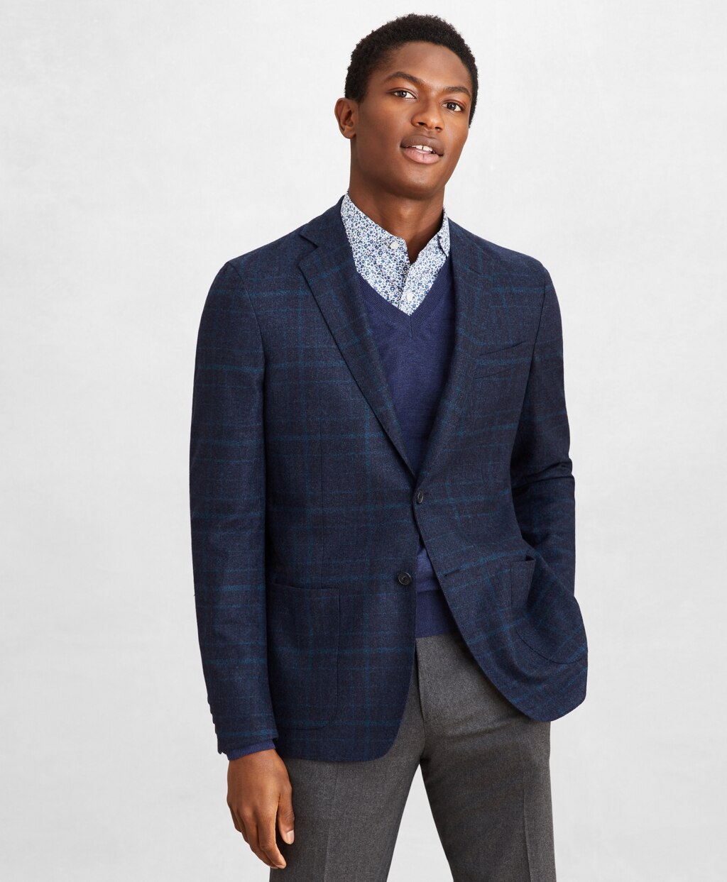 Brooks Brothers Men Golden Fleece® BrooksCloud™ Plaid Sport Coat