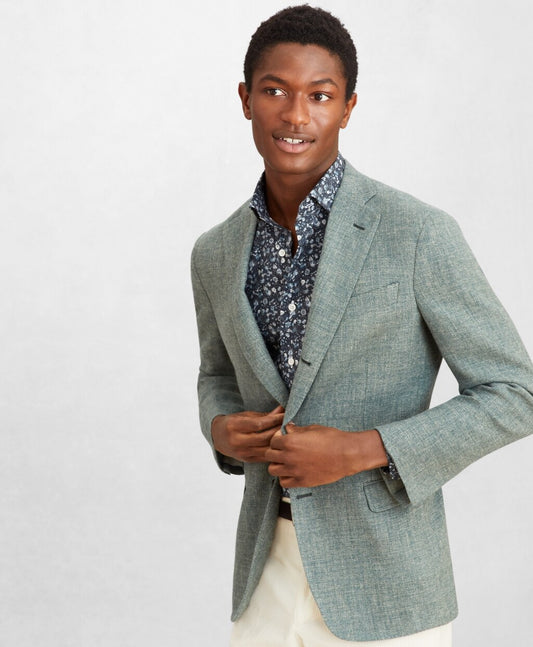 Brooks Brothers Men Golden Fleece® Three-Button Basketweave Sport Coat