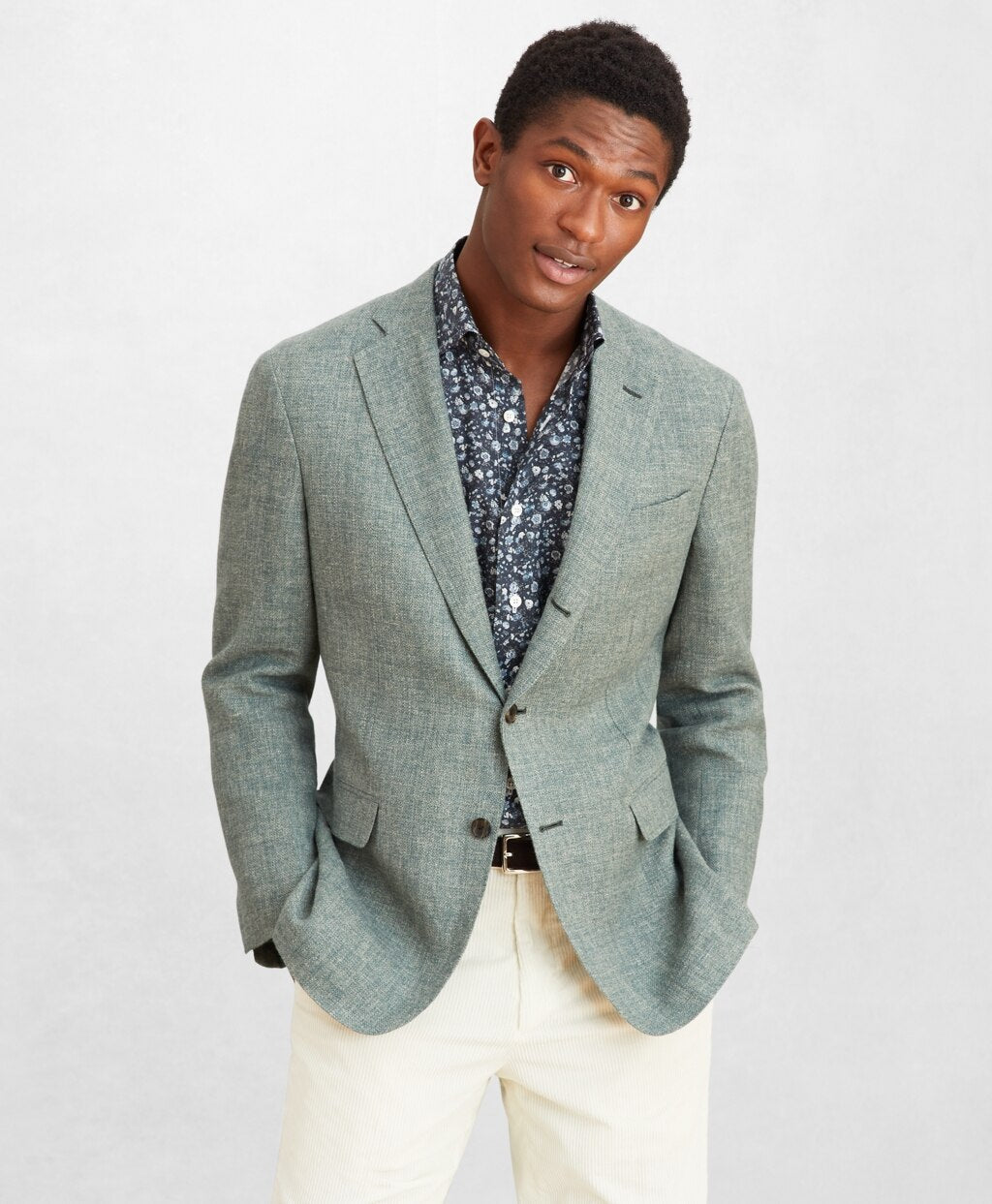 Brooks Brothers Men Golden Fleece® Three-Button Basketweave Sport Coat