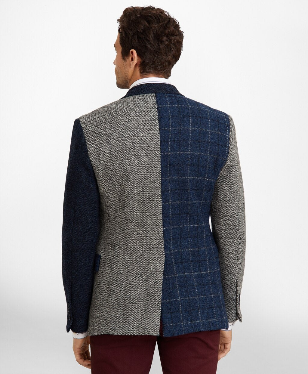 Brooks Brothers Men Regent Fit Harris Tweed Mixed Pattern Sport Coat