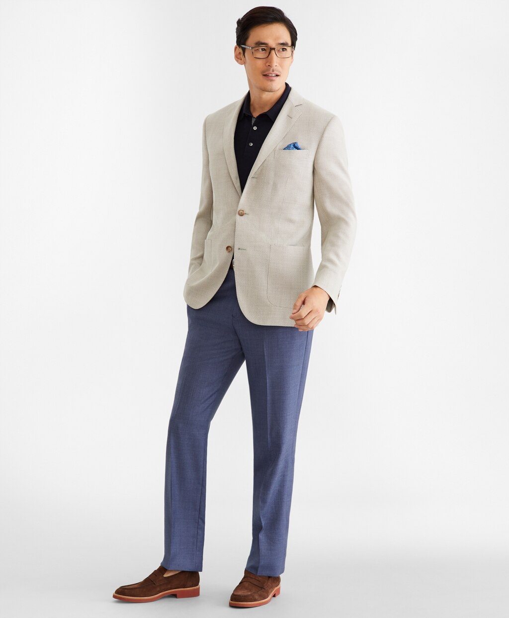 Brooks Brothers Men Regent Fit Three-Button Hopsack Sport Coat