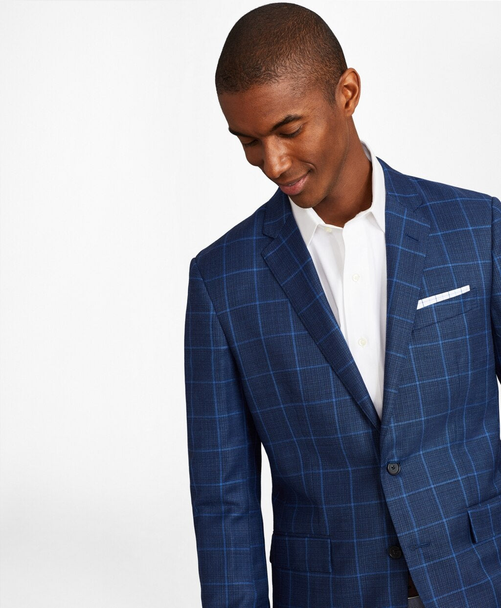 Brooks Brothers Men Milano Fit Hopsack Windowpane Sport Coat