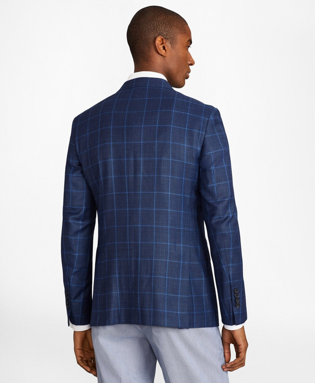 Brooks Brothers Men Milano Fit Hopsack Windowpane Sport Coat
