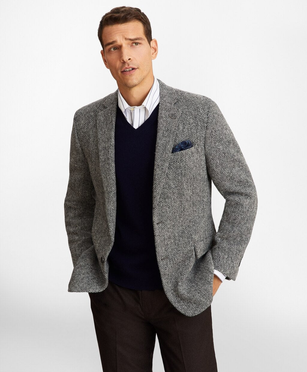 Brooks Brothers Men Regent Fit Harris Tweed Sport Coat