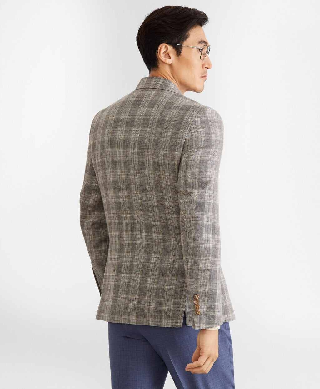 Brooks Brothers Men Regent Fit Double-Breasted Check Sport Coat