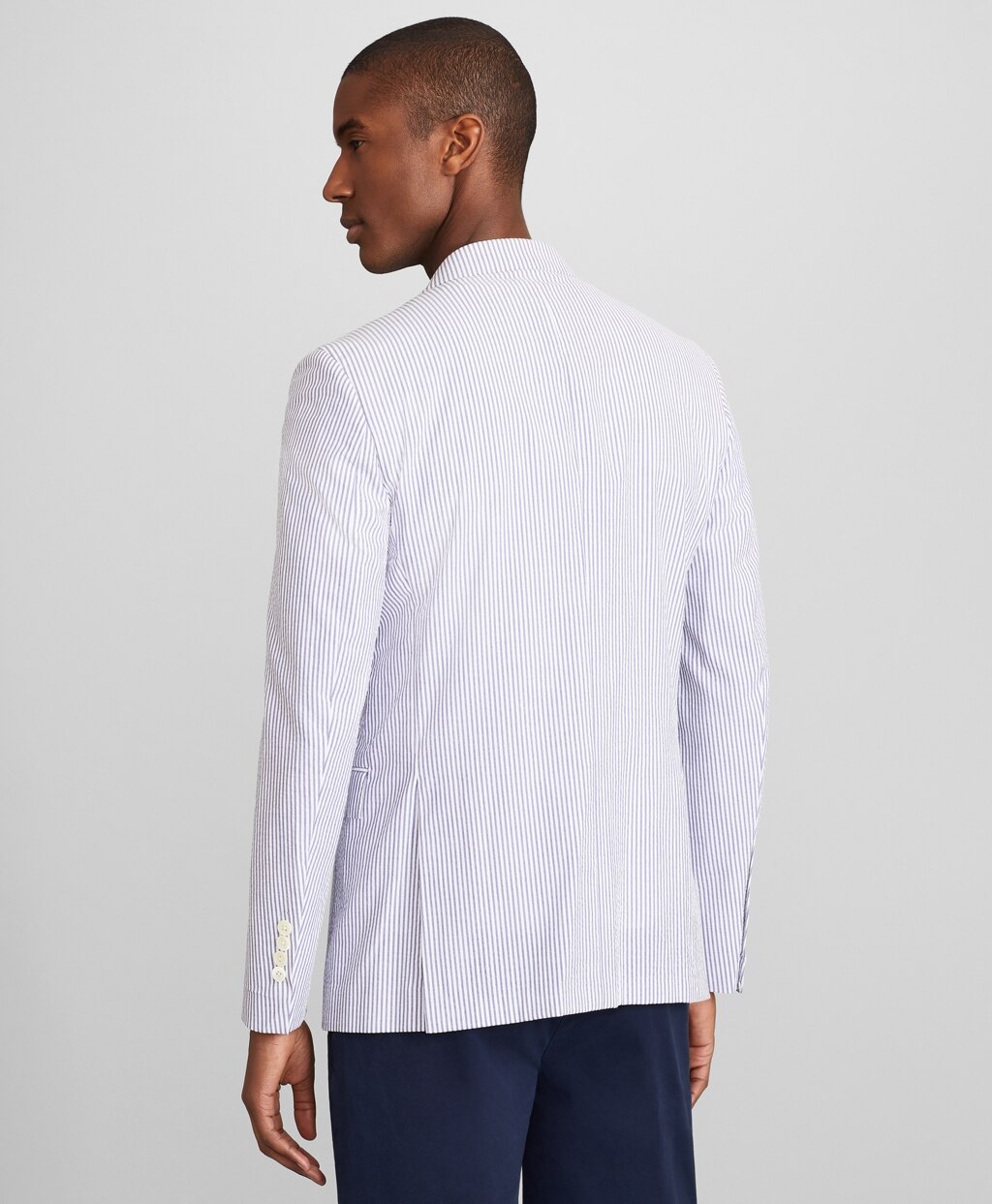 Brooks Brothers Men Milano Fit Stripe Seersucker Sport Coat