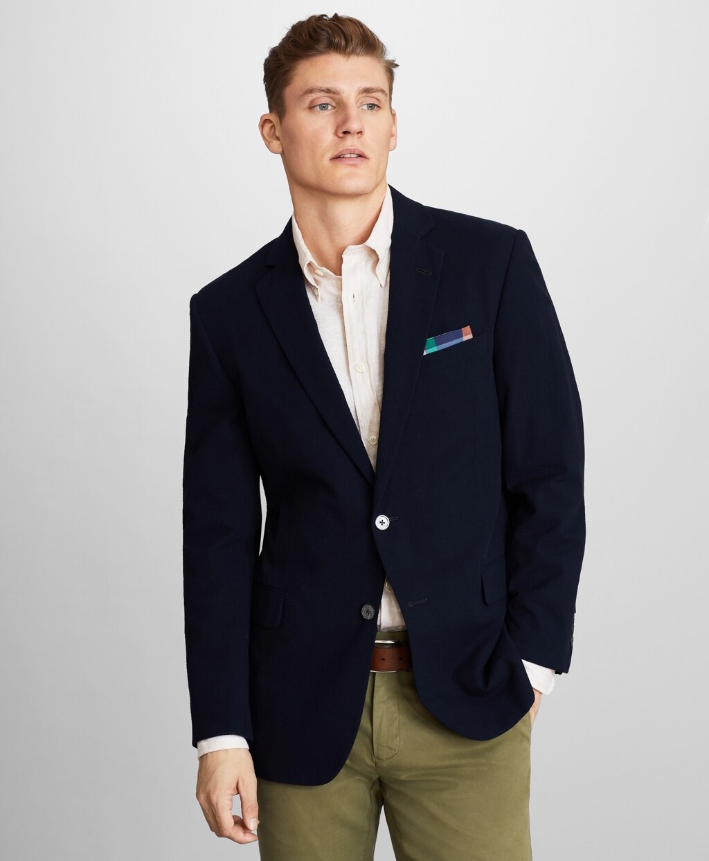 Brooks Brothers Men Regent Fit Seersucker Sport Coat