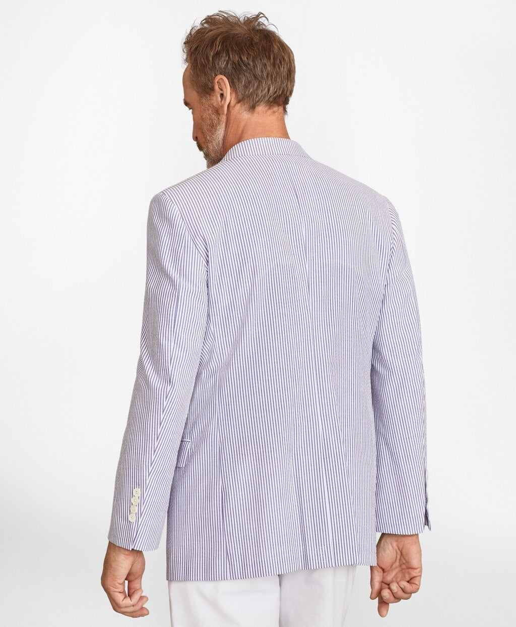 Brooks Brothers Men Madison Fit Stripe Seersucker Sport Coat