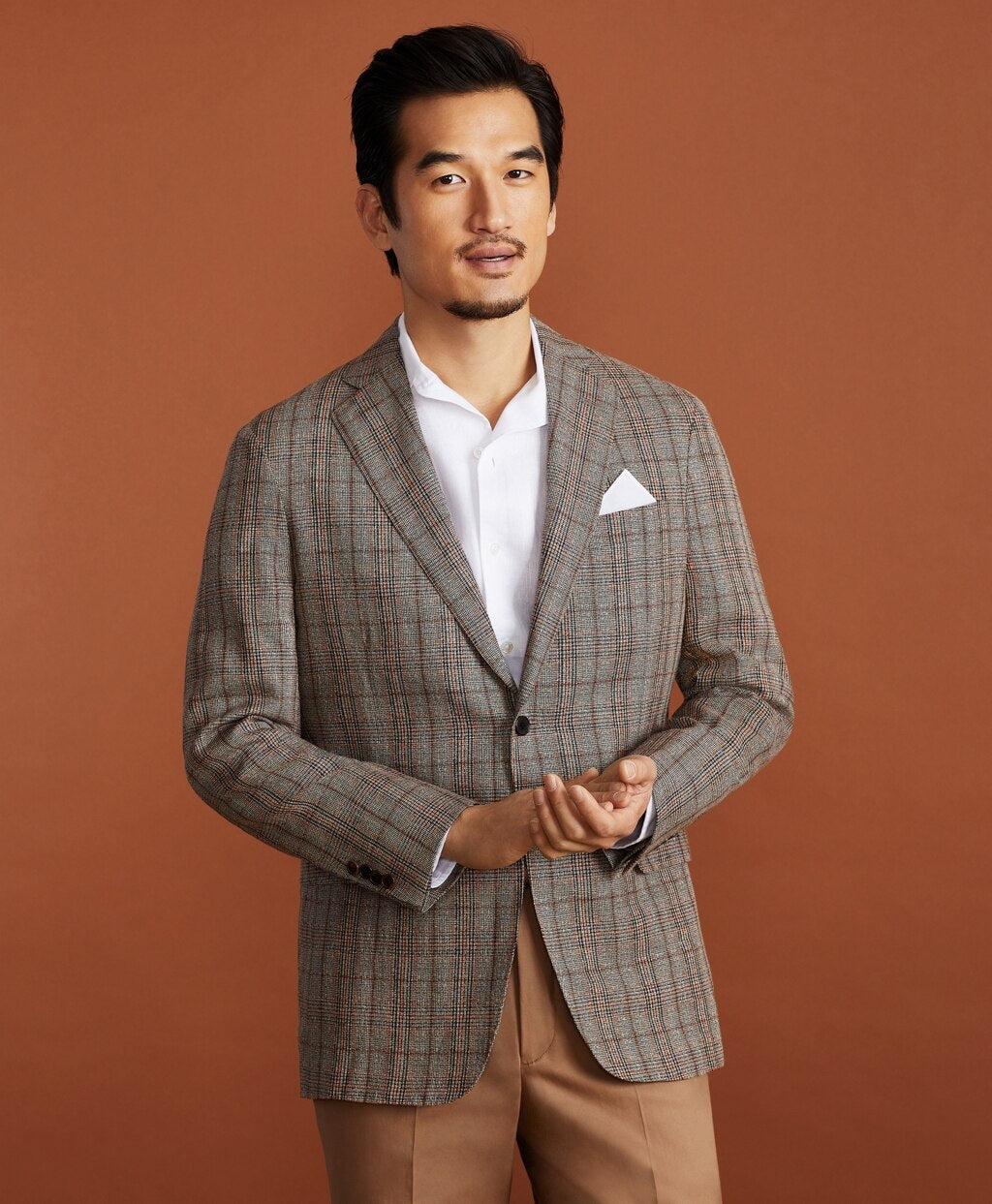 Brooks Brothers Men Golden Fleece® BrooksCloud™ Hemp-Wool Plaid Sport Coat