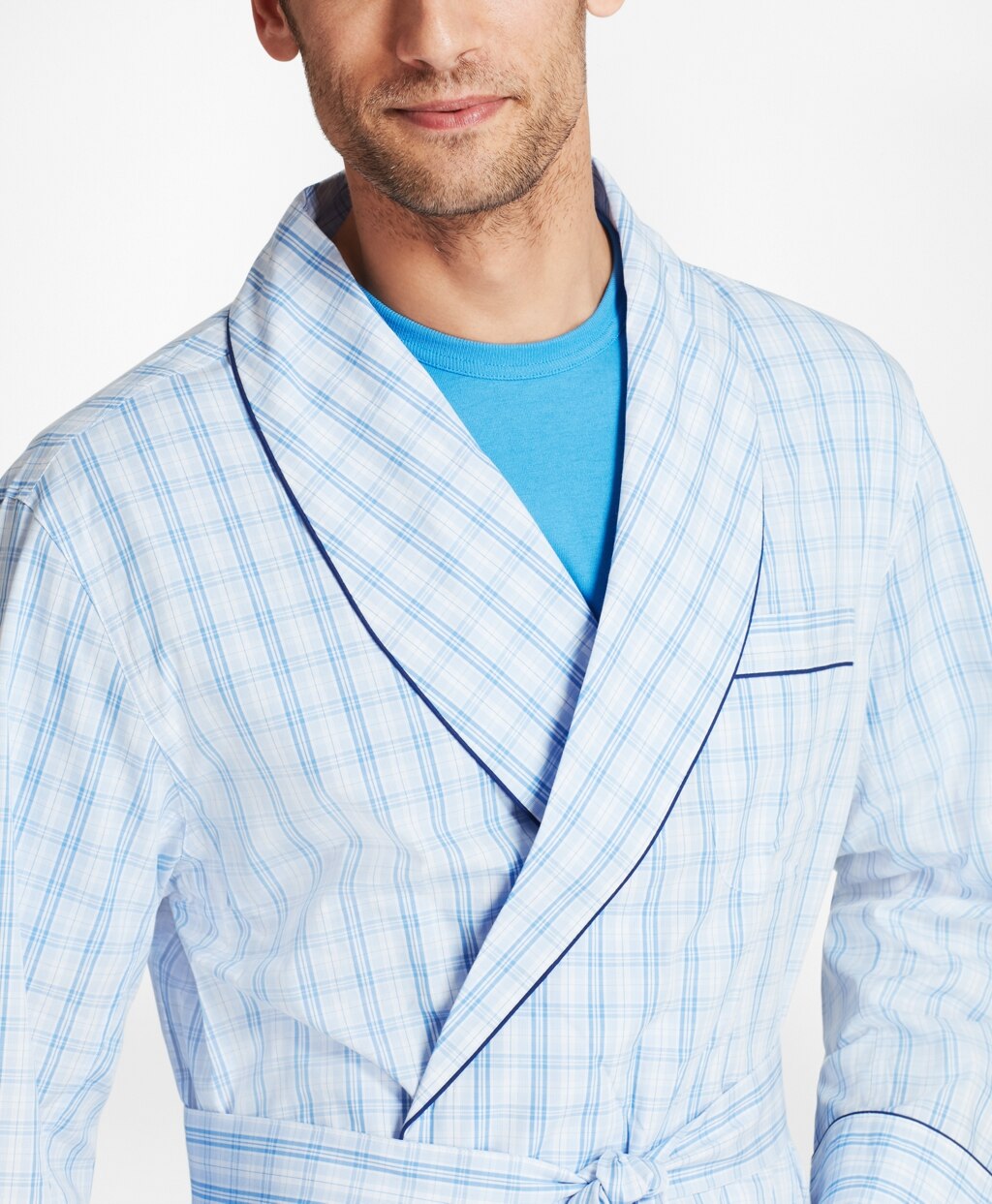 Brooks Brothers Men Large Plaid Robe