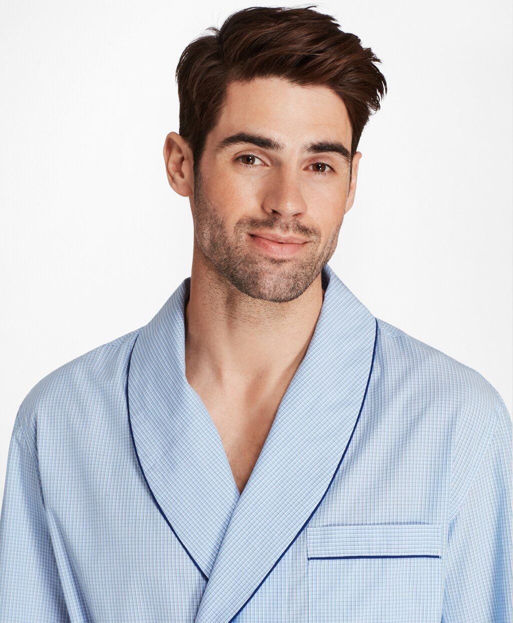 Brooks Brothers Men Sidewheeler Gingham Robe