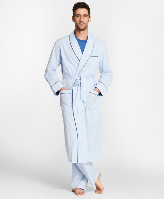 Brooks Brothers Men Pin-Dot Stripe Robe