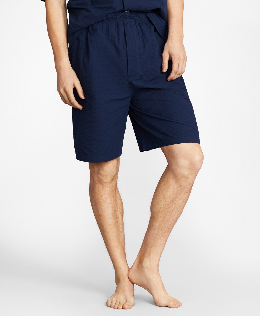 Brooks Brothers Men Seersucker Tonal Stripe Short Pajamas