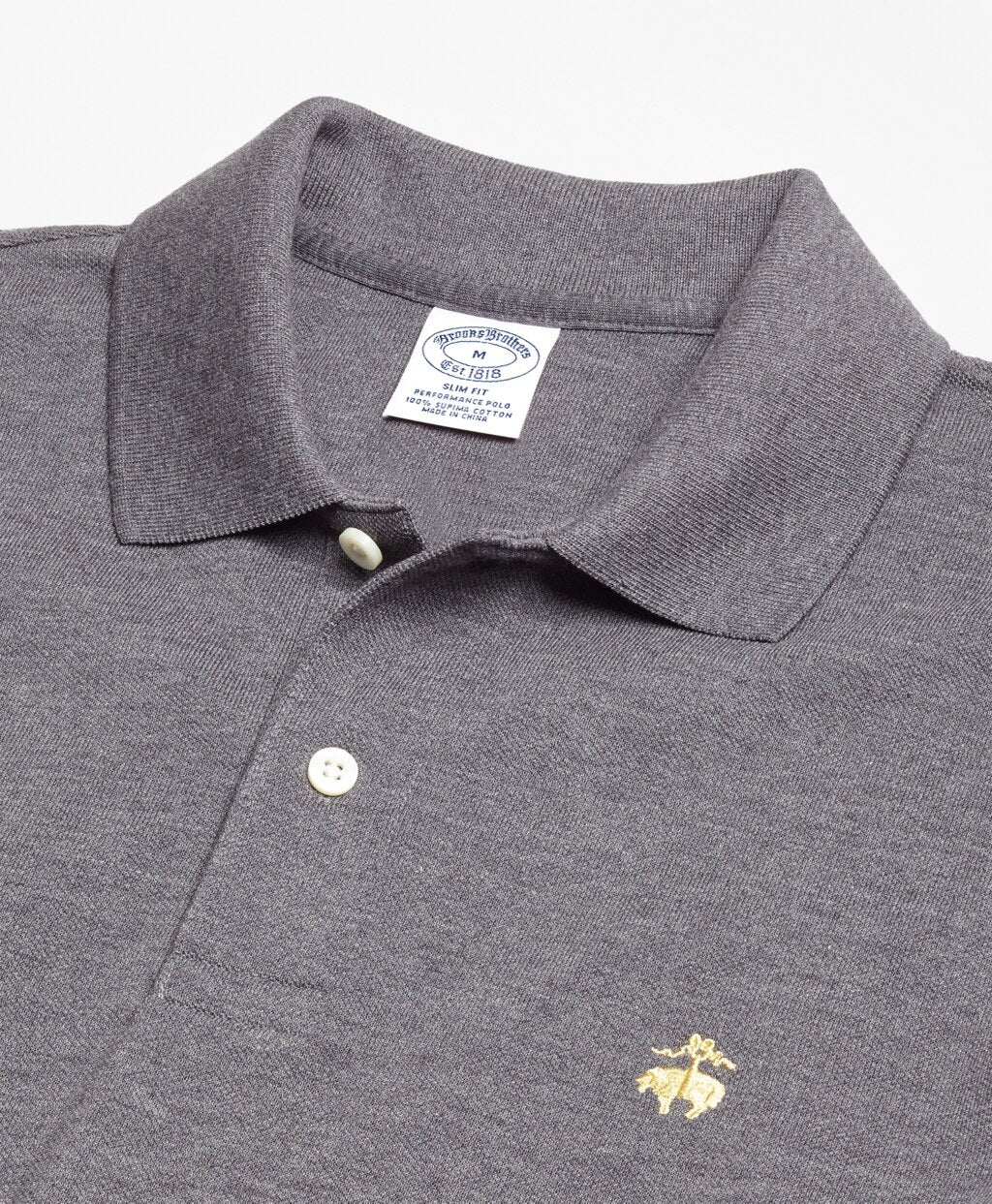 Brooks Brothers Men Slim Fit Supima® Cotton Performance Polo Shirt-Basic Colors