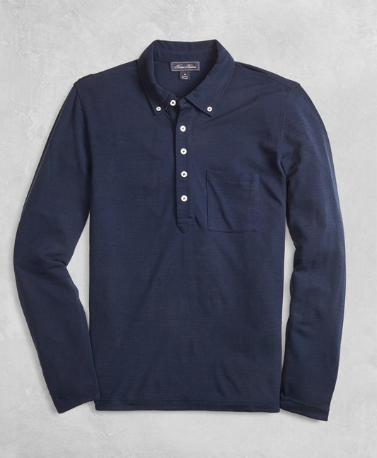 Brooks Brothers Men Golden Fleece® BrooksTech™ Long-Sleeve Polo Shirt