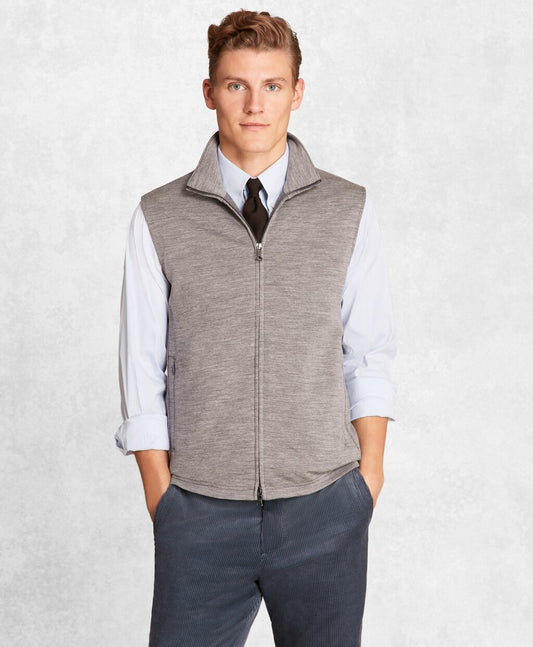 Brooks Brothers Men Golden Fleece® BrooksTech™ French Terry Full-Zip Vest