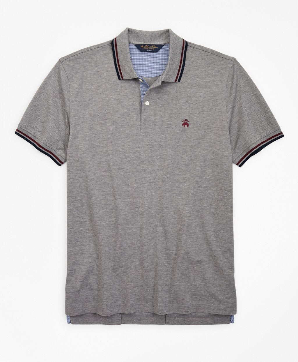 Brooks Brothers Men Slim Fit Stripe Trim Polo Shirt