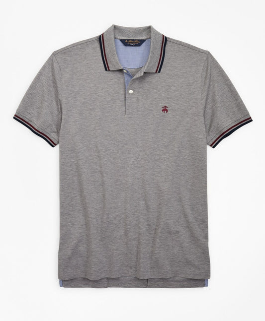 Brooks Brothers Men Slim Fit Stripe Trim Polo Shirt