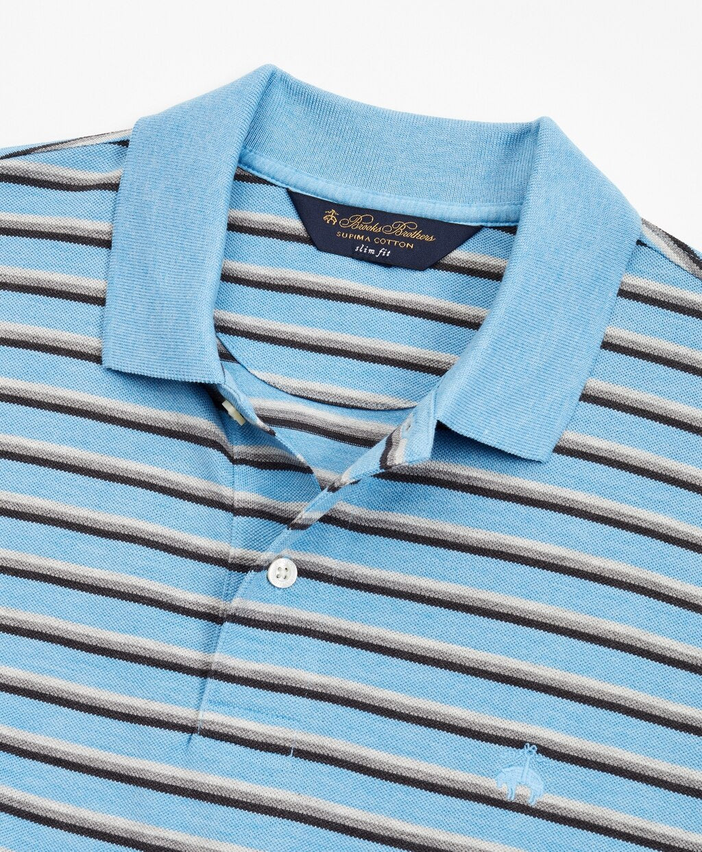 Brooks Brothers Men Slim Fit Heathered Stripe Polo Shirt