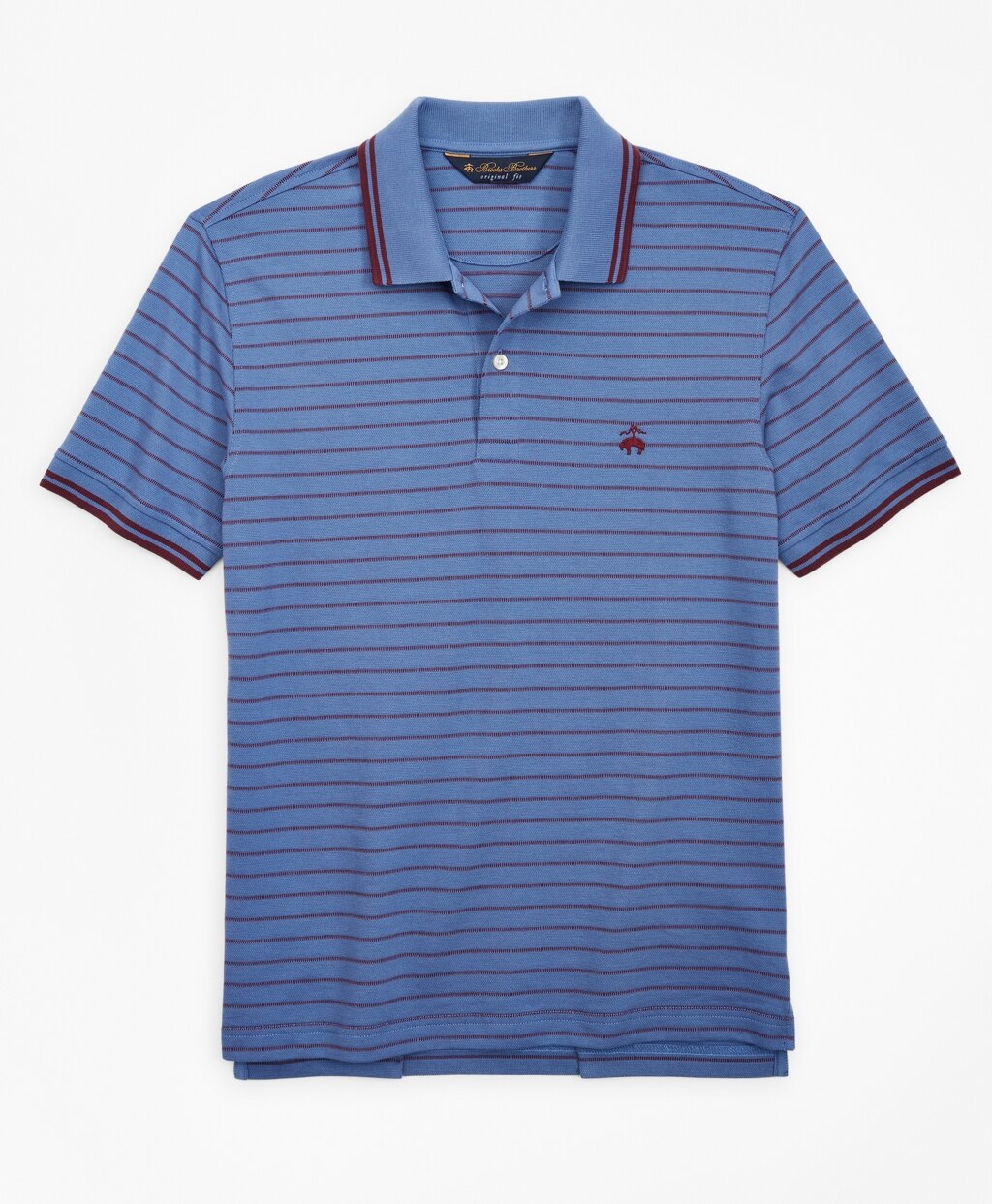Brooks Brothers Men Original Fit Jacquard Stripe Polo Shirt