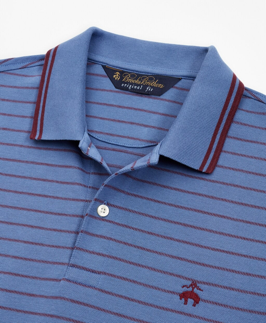 Brooks Brothers Men Original Fit Jacquard Stripe Polo Shirt