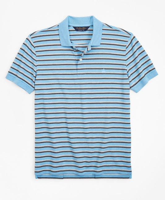 Brooks Brothers Men Original Fit Heathered Stripe Polo Shirt
