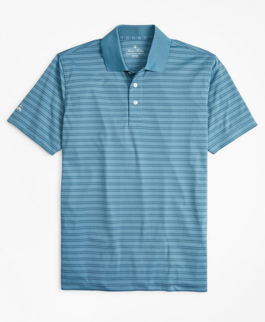 Brooks Brothers Men Performance Series Textured Double-Stripe Polo Shirt